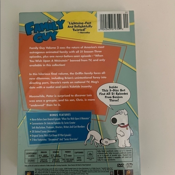 𝅺FAMILY Guy DVD Seasons 1,2,3 - Picture 5 of 5
